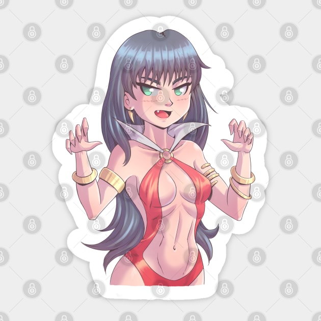 Vampirella Sticker by MauroAlbatros